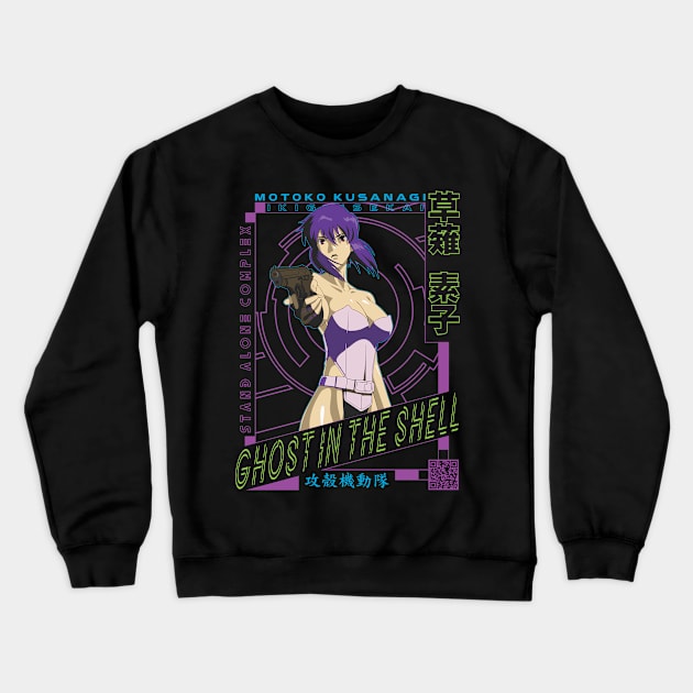 Motoko Kusanagi | IKIGAISEKAI - V2 Crewneck Sweatshirt by IKIGAISEKAI